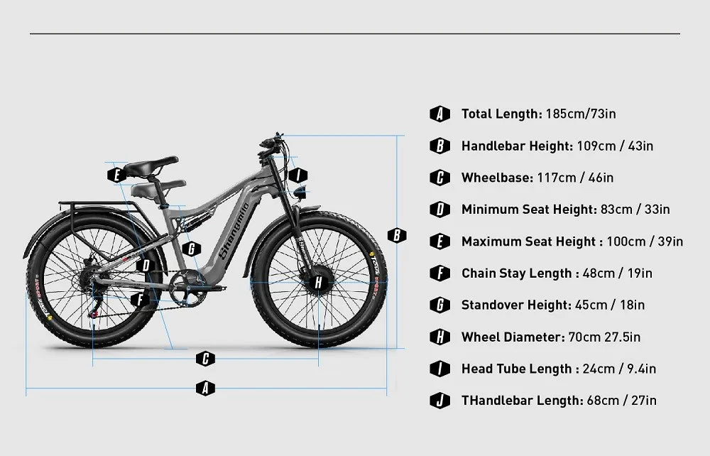 26" Electric Bike 2000W E-Bike For Adults Dual Motor Bicycle  30mph Fat Tyre~