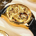 100% OUPNKE 3176 Authentic Tourbillon Men Watch Luxury 3D Relief Golden Dragon Watch Original Mature Automatic Mechanical Watch