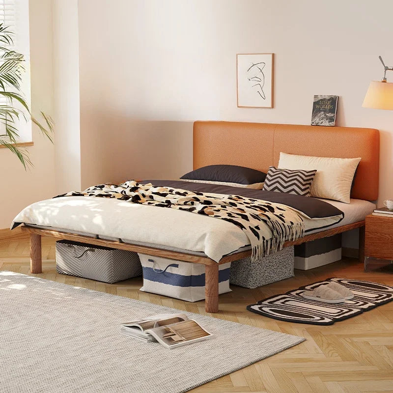 European Modern Bed Frame Double Storage Bedroom Full Size Bed Frame Headboard Nightstands Mobili Per La Casa Home Furniture