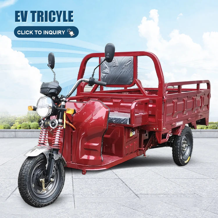 Battery-Powered Three-Wheeler Electric Cargo Bike E-Trike Electric Adult Tricycle