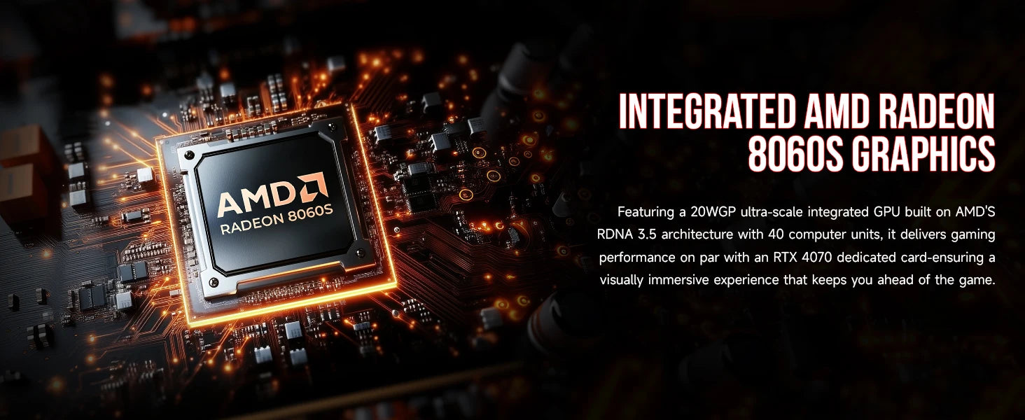GMKtec EVO-X2 AI Mini PC AMD Ryzen Al Max+ 395 128GB LPDDR5X 8000MHz (16GB*8) 2TB PCIe 4.0 SSD WiFi 7 BT5.4 Mini Gaming Computer