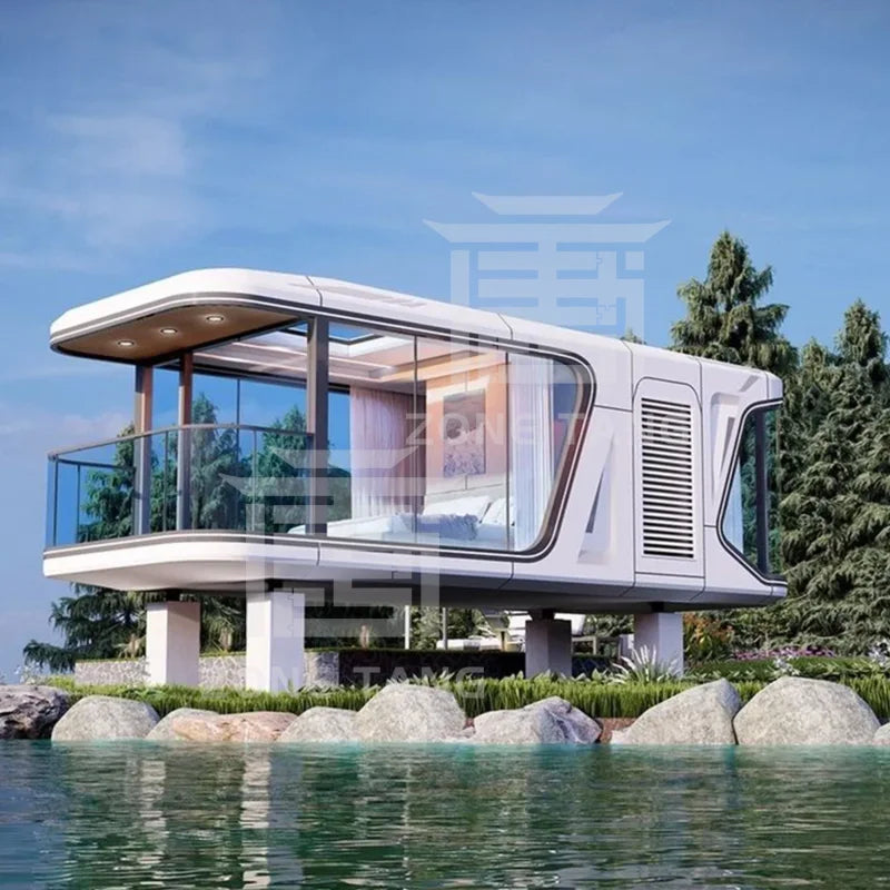 Double Wide Homes For Sale Prefabricated Homes Villa Steel Frame House Space Capsule Home Double Wide Modular Homes Glass Houses