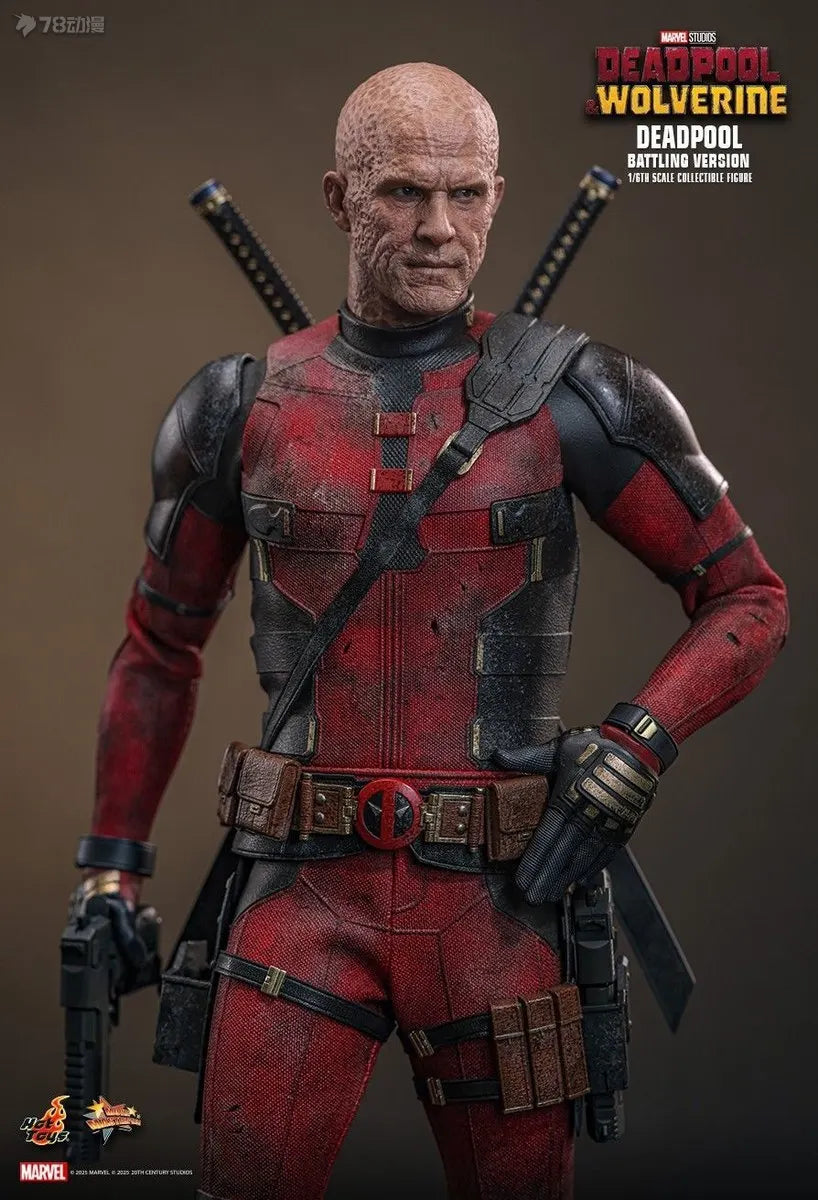 In Stock HOT TOYS MMS782 Deadpool BATTLING VERSION 1/6 Movable Model Collection Toys HT MMS 782 Deadpool & Wolverine Wade
