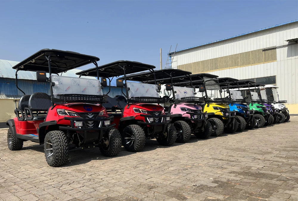 Top Sales Newest Adult 48V 60V 72V Electric Golf Buggy 4 Wheel 2/4/6/8 Seater Off Road Car Electric Golf Cart