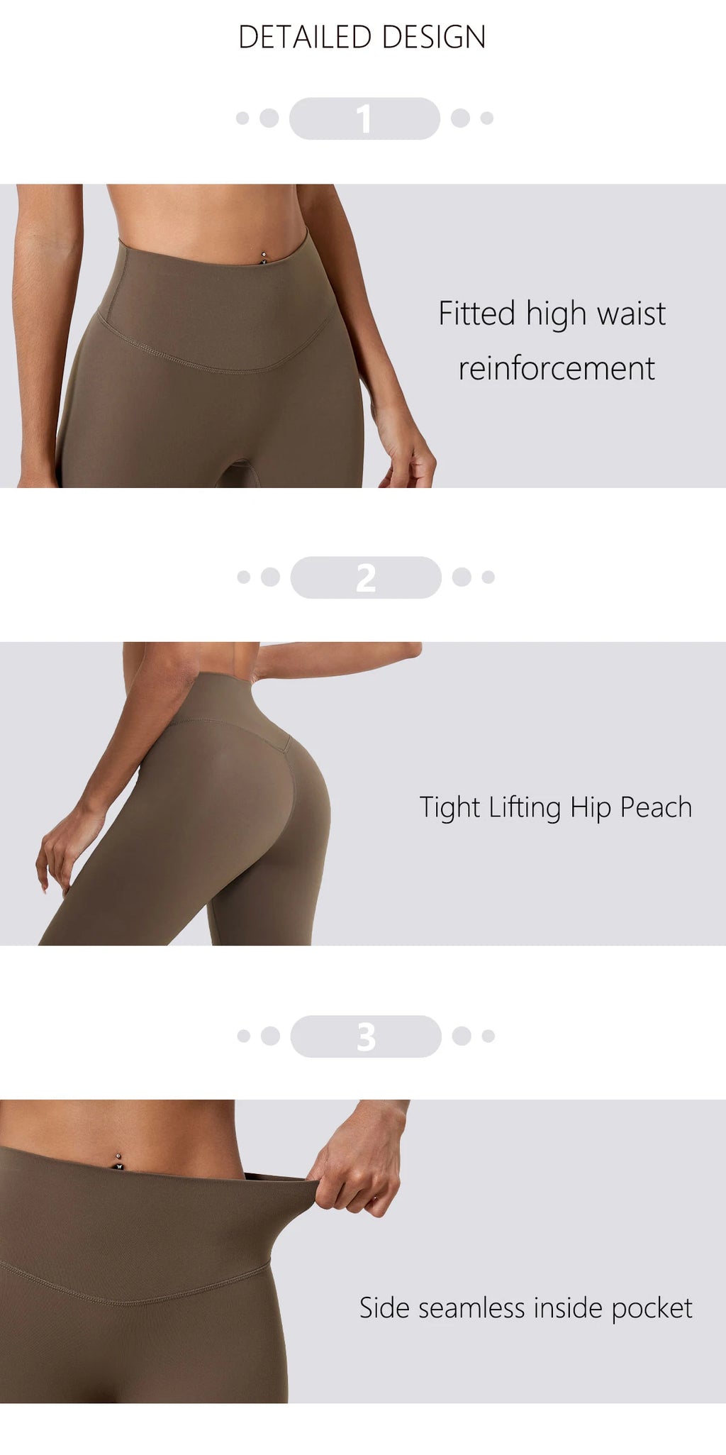 Hearuisavy Super Soft Fabrics High Waist Leggings Quick-Dry Gym Yoga Pants Running Workout Tights Push Up Sports Leggings Women