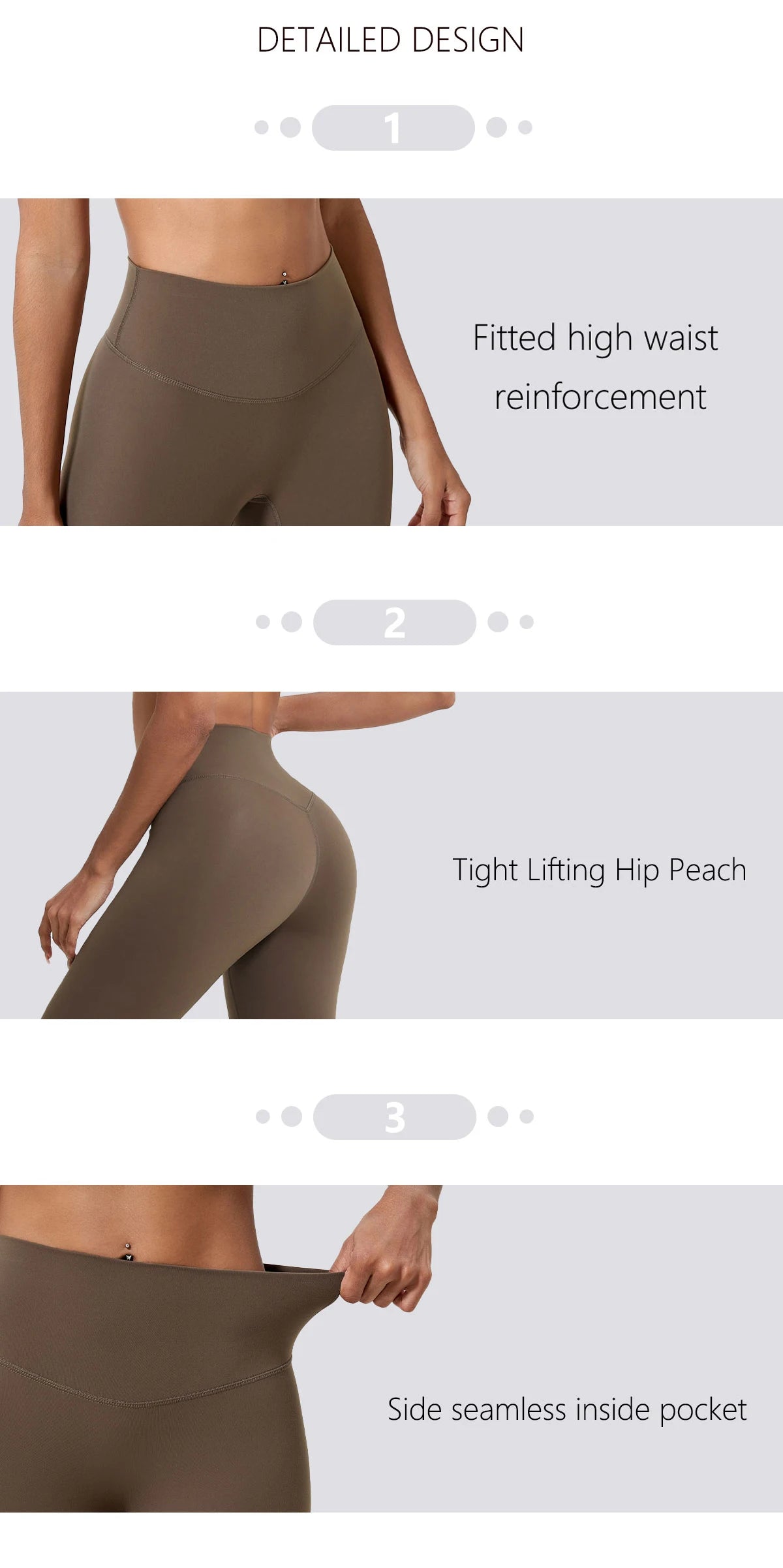 Hearuisavy Super Soft Fabrics High Waist Leggings Quick-Dry Gym Yoga Pants Running Workout Tights Push Up Sports Leggings Women