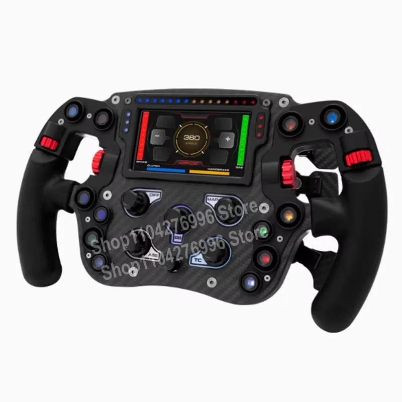 PC Formula Steering Wheel Racing Simulator Steering Wheel Carbon Fiber Steering Wheel with 4.3" Display For Simagic FX PRO