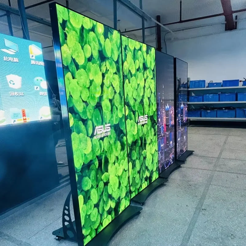P2 P3 P4 Digital Led Mirror Advertising Panel Floor Standing LED Screen Poster