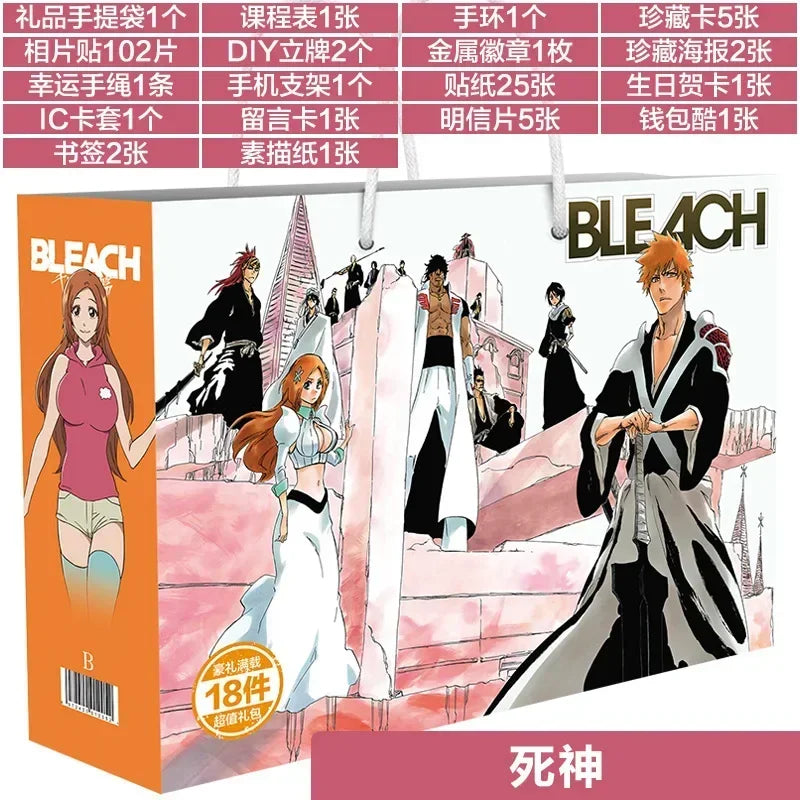 Anime Lucky Gift Bag Stray dogs ONE PIECE Genshin Impact Collection Toy Include Postcard Poster Bookmark Sleeves