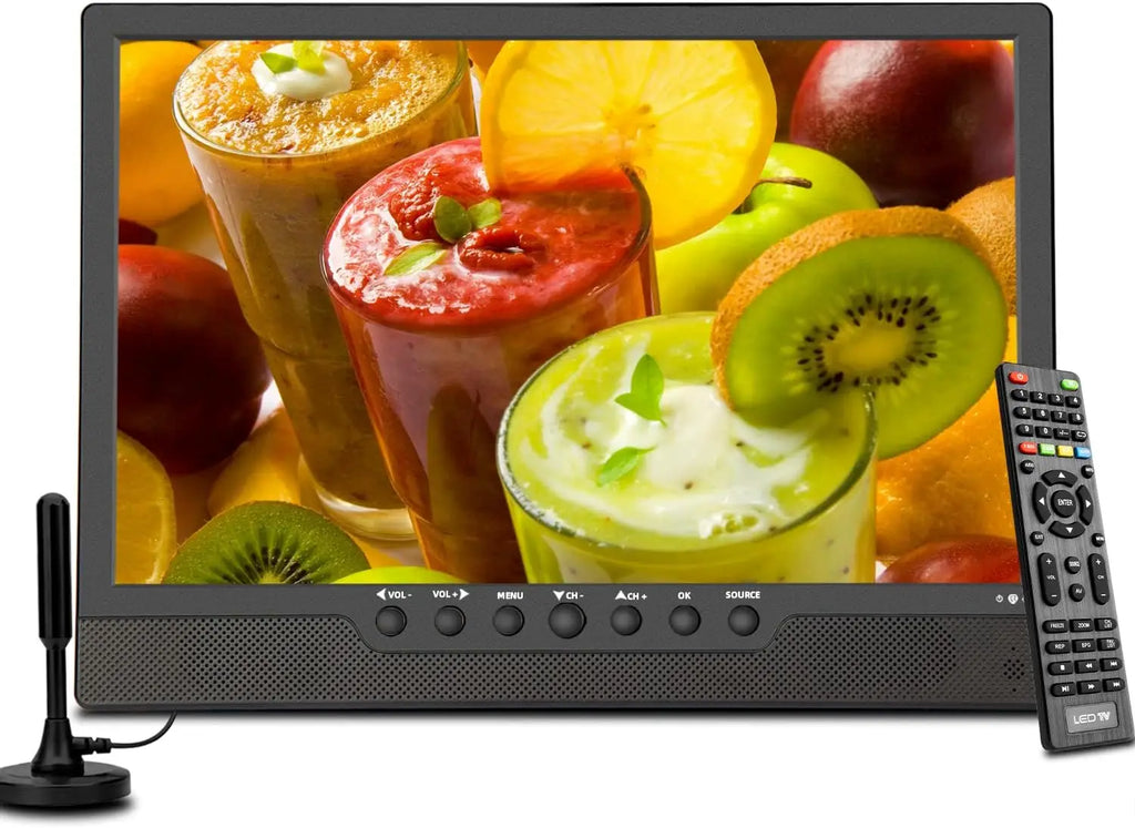 Othoig14'' Portable TV,Small TV with Batterys-HDMI,USB,AV Slot and 1 Antenna,Remote Control,12 car Cable/AC for RV car