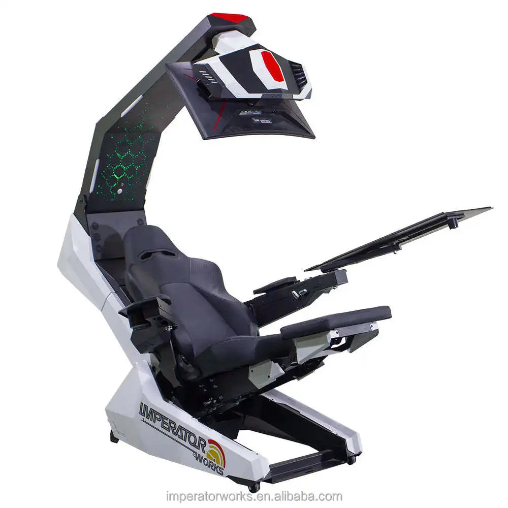 Imperator R1 Pro Recline zero Gravity Gaming Cockpit Massage Speaker Monitor Adjustable RGB Chair Workstation Computer Cockpit
