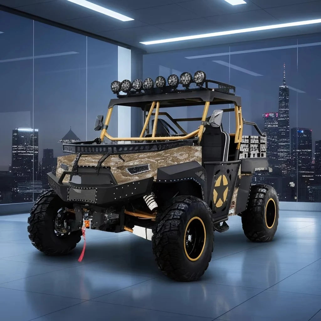 SXLL  Powerful four-wheel drive utility vehicle: axle-drive four-stroke engine with all-terrain suspension