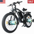 New Dual Motor 26" Electric Bike 3000W Peak E-Bike Bicycle  60V 25AH Fat Tyre