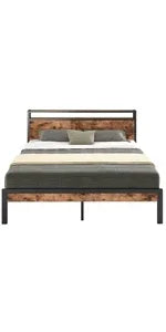 Queen Size Bed Frame, 4 Drawers And Heavy Strong Metal Support Frames