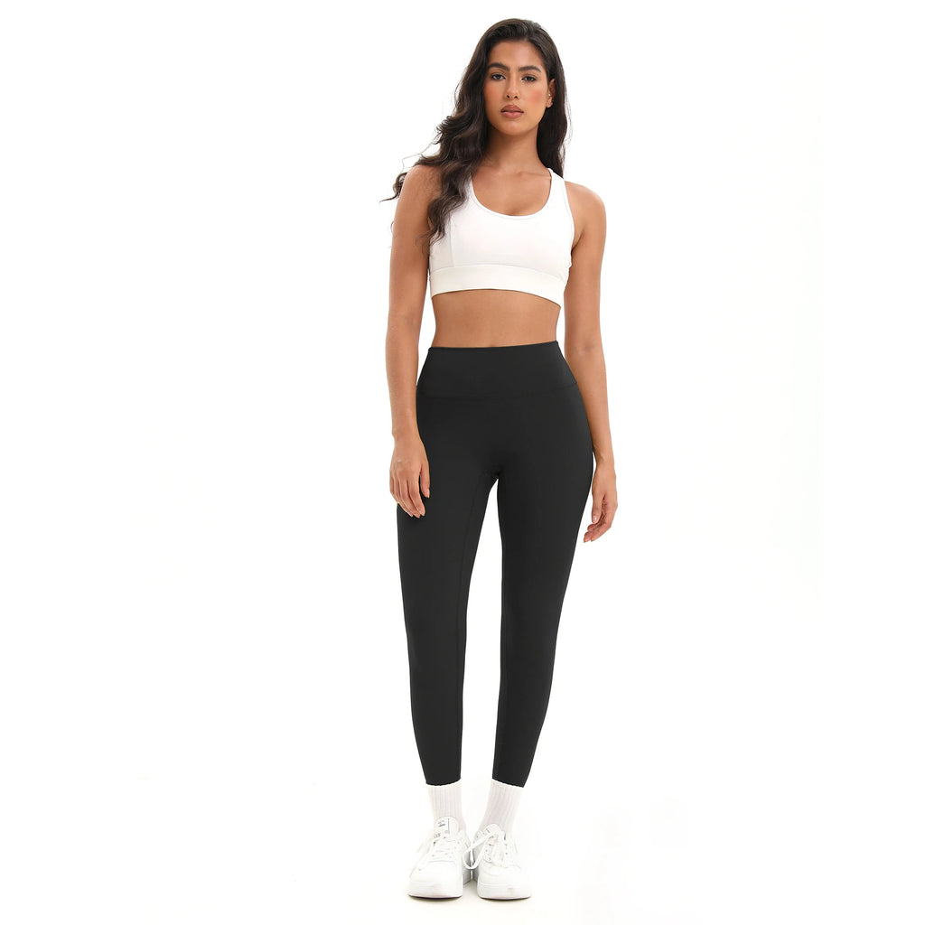 2 Pack Women's High Waisted Sexy Butt Lifting Seamless Solid Color Yoga Leggings Elastic And Breathable Fitness Sports Pants