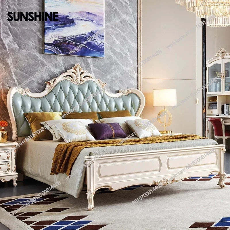 Wooden Modern Bed Frame Double Storage Space Twin Headboards Double Bed Full Size Luxury Muebles De Dormitorio Home FurnitureX