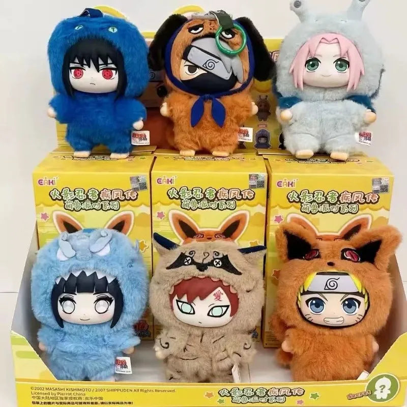 New Naruto action figure blind box Shippuden Beast Party series plush vinyl doll cute handmade custom gift ornaments