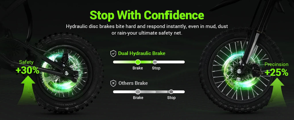Electric Dirt Bike VIPCOO H3 3500W 48V23AH Electric Motorcycle Fat Tire Nitrogen Suspension E Dirt Bike for Teens and Adults