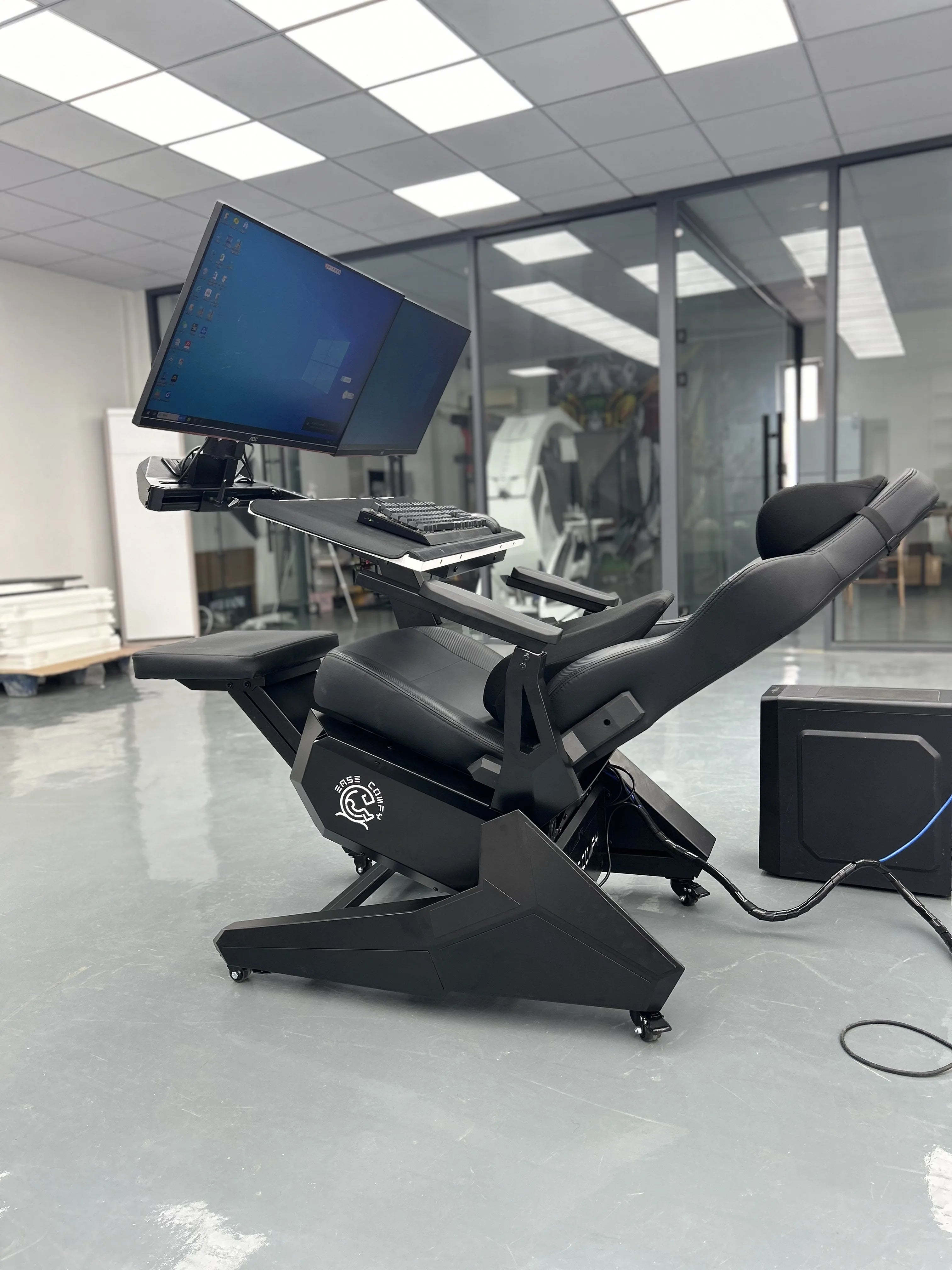 Cheap Comfortable Recline Computer Cockpit Zero Gravity Chair Ergonomic Chair Workstation for 1-2 Monitors