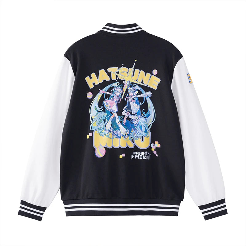 Moeyu Miku Baseball Uniform Jacket for Women Men Coat Cosplay Costume Autumn Jackets Winter Hoody Streetwear