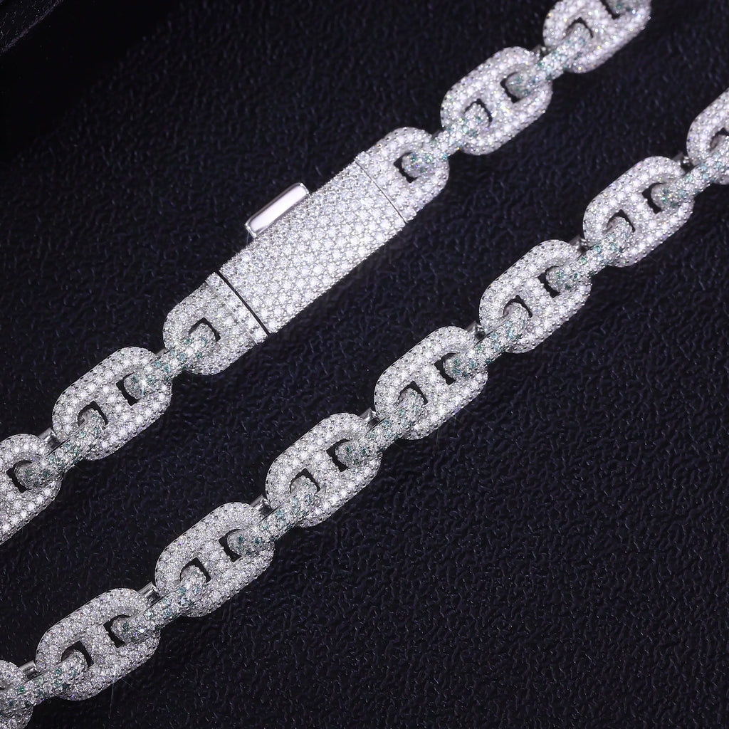 Provence Luxury Cuban Chain Link DEF/VS lab diamonds Chains 925Silver Hip Hop Necklace Street Full Iced Miami Necklace Custom