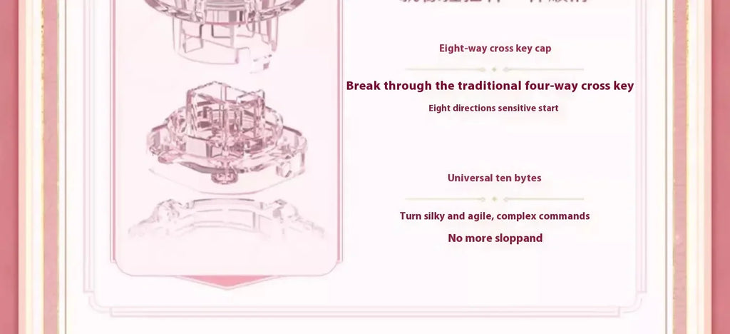 Genshin Impact Yae Miko Controller Handle Gamepads APEX4 Wireless Wired Pink Gaming Controller Handle For PC Gamer Girl Gift