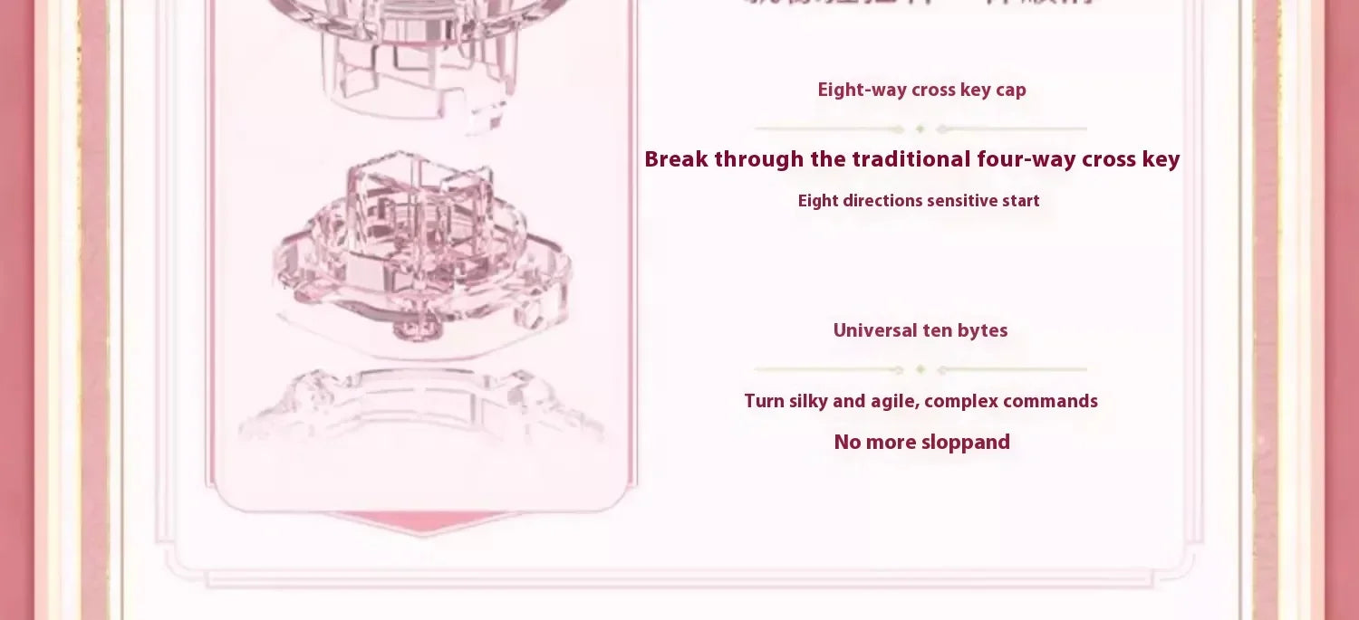 Genshin Impact Yae Miko Controller Handle Gamepads APEX4 Wireless Wired Pink Gaming Controller Handle For PC Gamer Girl Gift