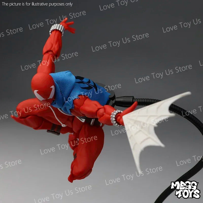 Original Mess Toys | Scarlet Spider Hoodie & Vest Outfit Figure | Premium Spider-Man Action Model | Collector Gift