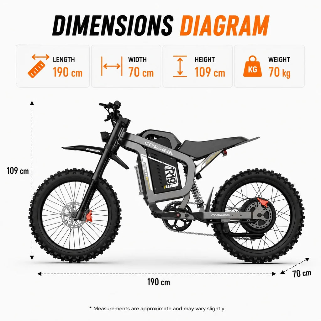 Electric Dirt Bike for Adults 9000W Motor Electric Motorcycle New In 50 MPH High-Speed E-bike Battery 72V 40AH Off-Road E Bike