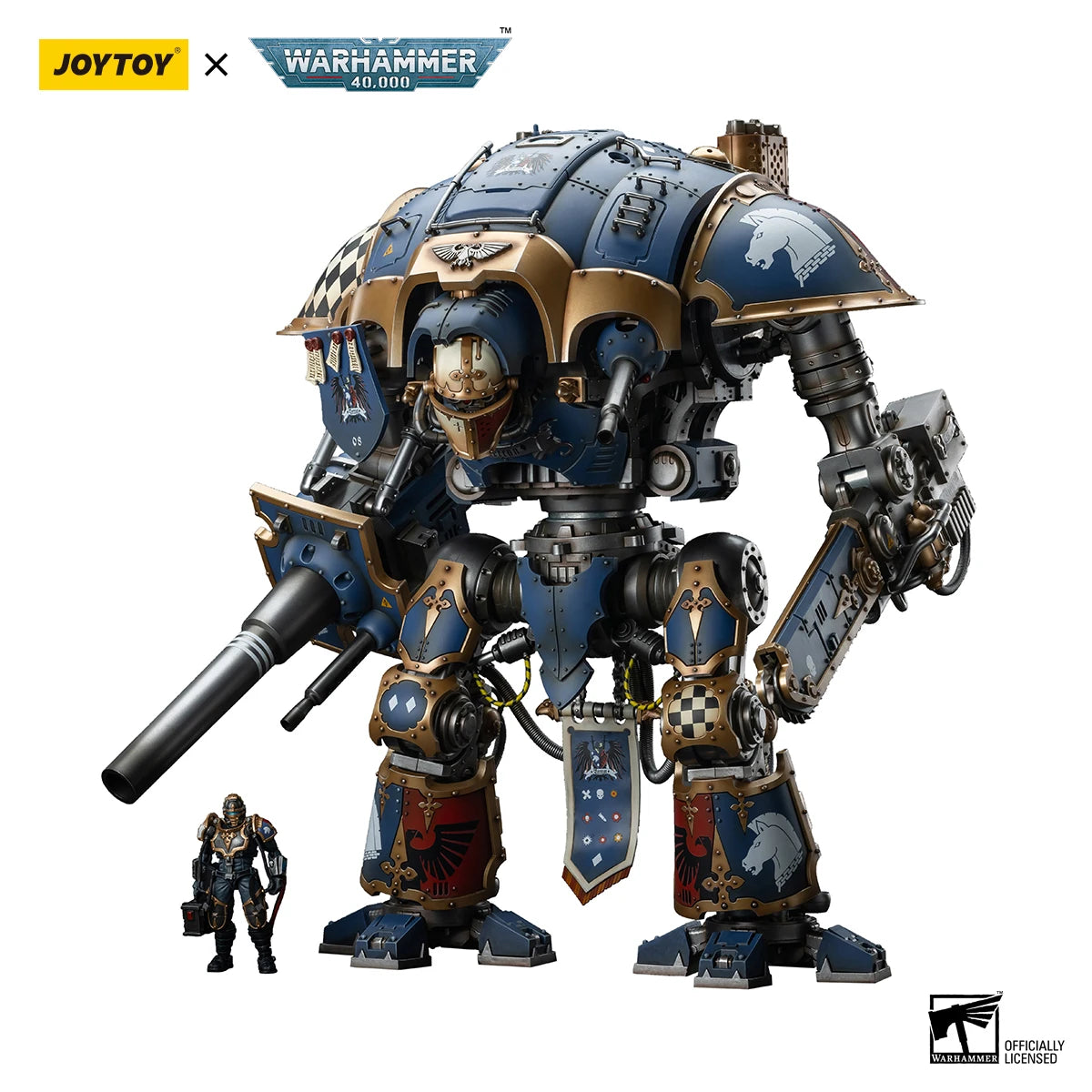 JOYTOY Warhammer 40K 1/18 Imperial Knights House Raven Knight Errant House Terryn Paladin Anime Figures Toys Mech Model