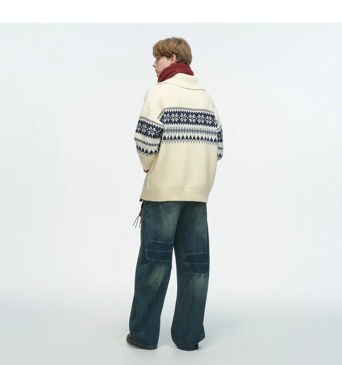 Fur Collar Pullovers Anime Mens Plaid Checkered Pattern Traditional Classic Autumn Winter Business Office School Preppy Style OL