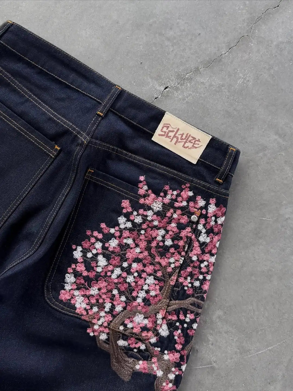 Men Couples Japanese Dragon Floral Embroidered Denim Shorts Loose Baggy Streetwear Washed Vintage Harajuku Y2K Summer Jeans