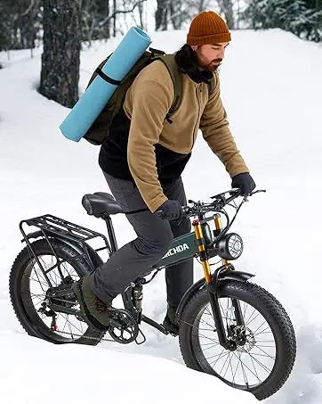 Electric Bike for Adults 1500W Peak 30 MPH E-Bike 65 Mile, 48V 20Ah Removable Battery, 26" Fat Tire Electric Dirt Bike, Full Sus