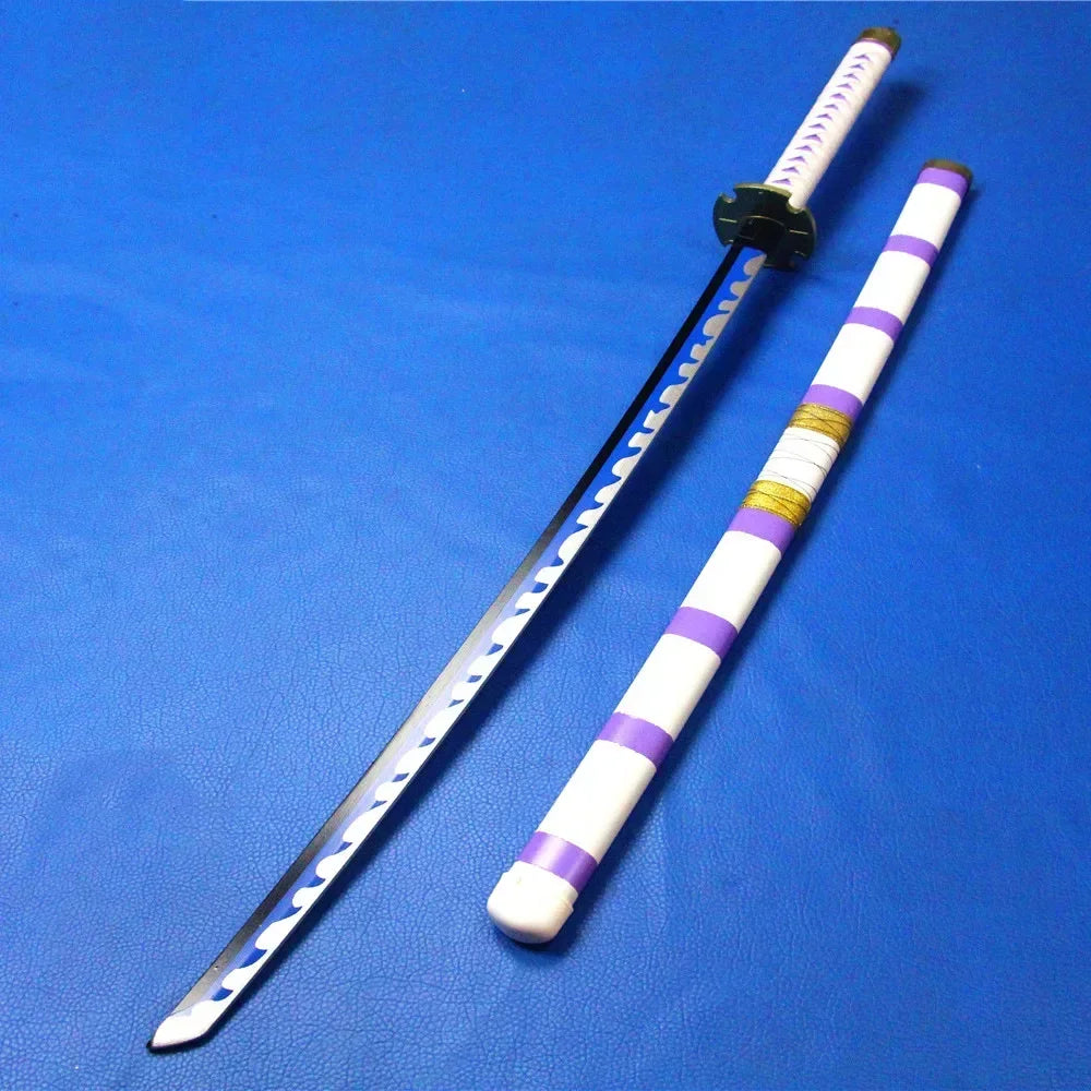 104cm Zoro Katana Sandai Kitetsu Sword Wooden Ninja Blade Anime Cosplay Prop Real Size Japanese Katana Samurai Sabre Kid Toy