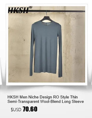 HKSH Original Niche Design Spring Summer Men Floral Casual Pants Simple Light Luxury Waste Land Women Chic Ins Punk Vibe HK22699
