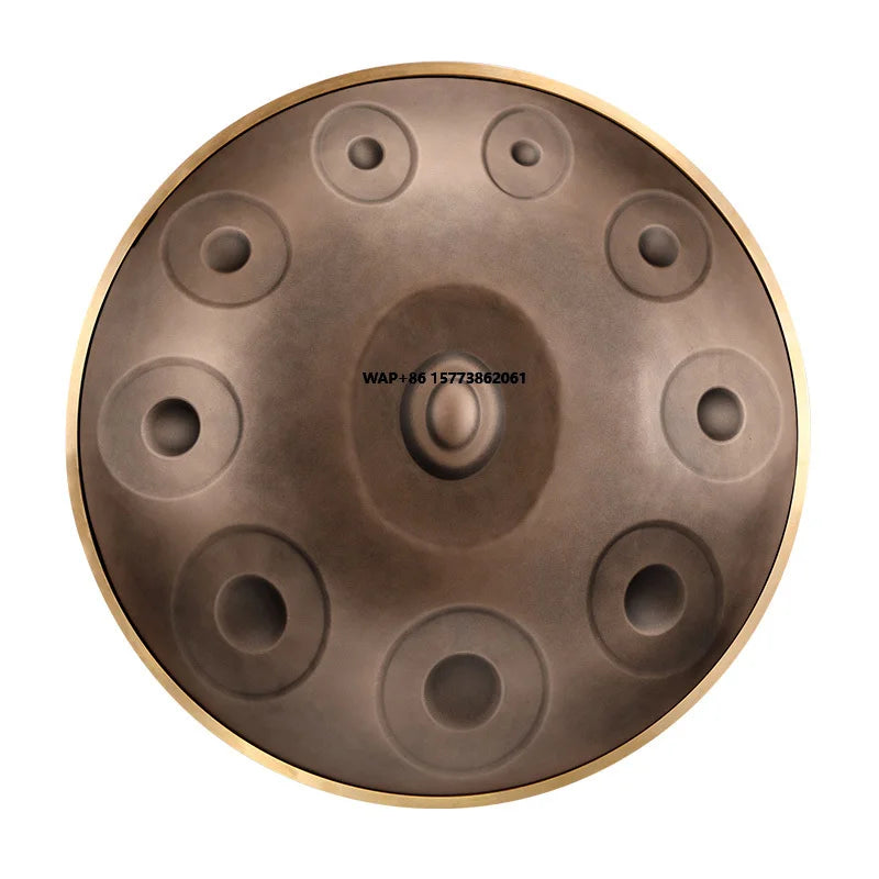 22" Stainless Steel Handpan (10 Notes) - Professional D-Kurd 432Hz Tuning for Superior Studio Performance