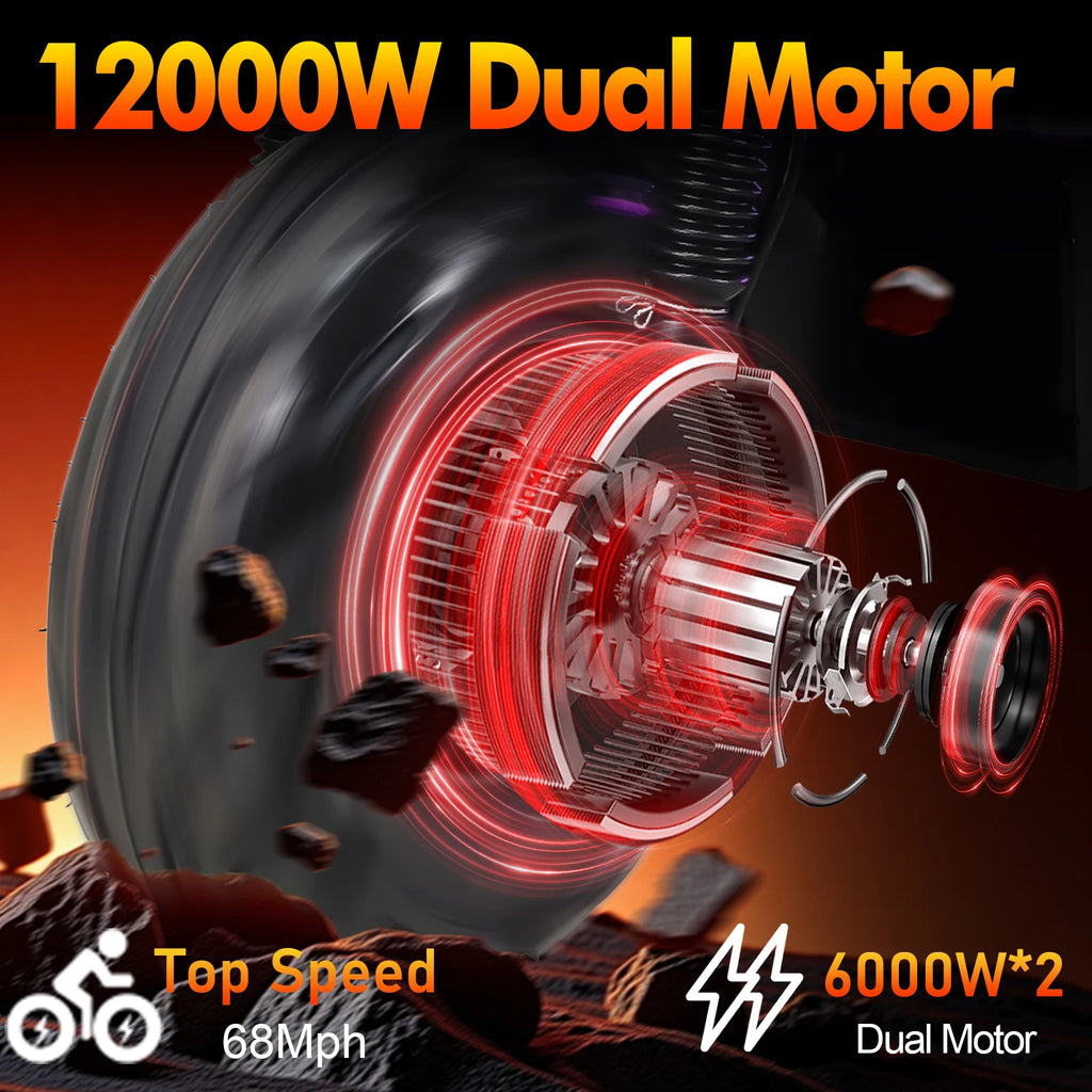 K13 Ultra 12000W Electric Scooter with 72V 100AH Big Battery APP/NFC fast speed Fat Wheel E Scooters