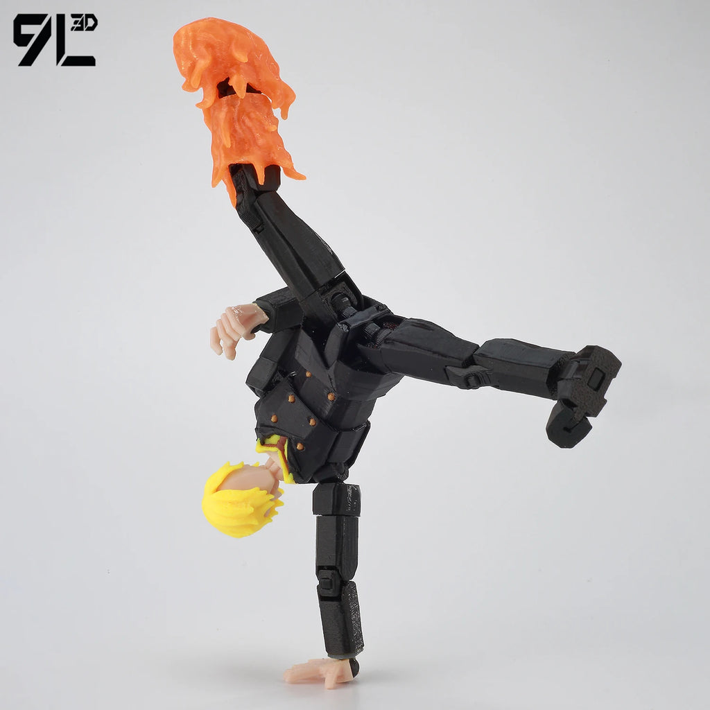 9L3D Printed Anime One Piece Naruto Demon Slayer Dummy13 Lucky T13 Movable Shapeshift Action Figures Mannequin Toys Collectors