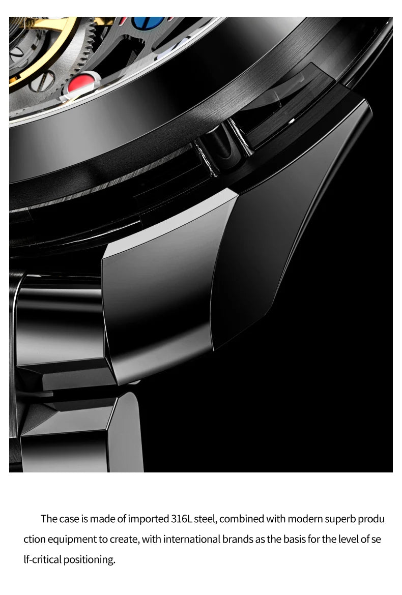 IDEAL KNIGHT 6802 Tourbillon Hollow Men Automatic Mechanical Watch Limited Edition Spider Dial HD Night Light Men Original Watch