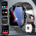 Smart watch, full touchscreen sports watch, Bluetooth calling, with flashlight, unisex, compatible with Android and iPhone.