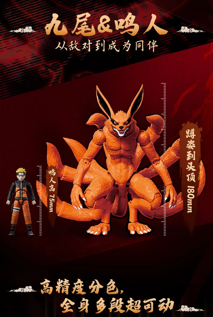 Blokees Naruto Action Figures Naruto Uzumaki Kurama Sasuke Uchiha Minato Namikaze Assembly Model Champion Class Anime Toys Gift