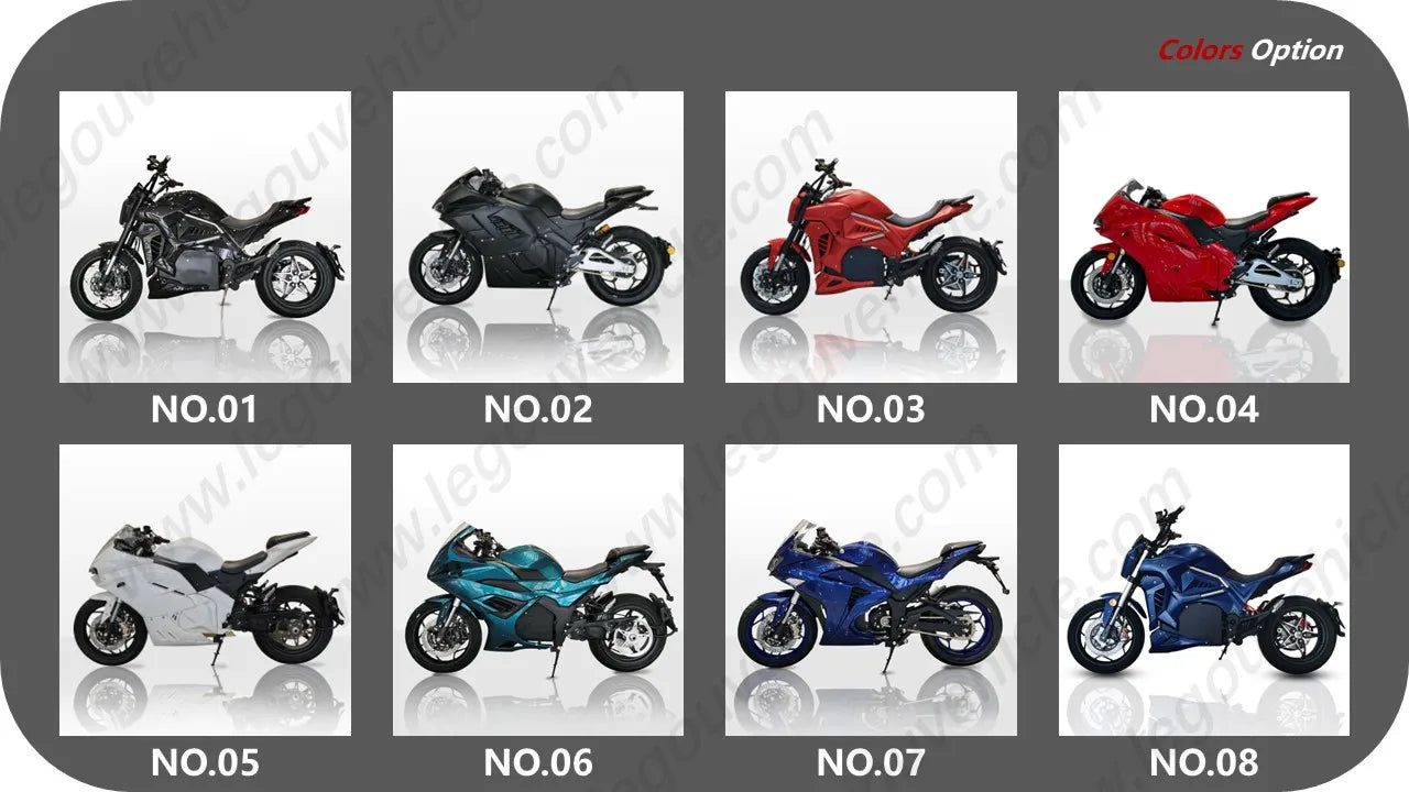Motorcycle Large Power 4000W And 72v 120Ah Racing Sport Electric Motorcycle For Adults
