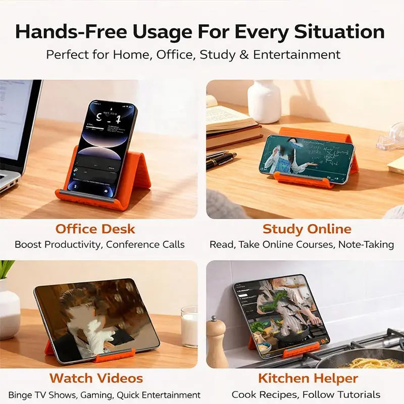 Flexible Silicone Mobile Phone Flat Bracket Universal Folding Portable Lazy Support Multifunctional Desktop Deformation Support