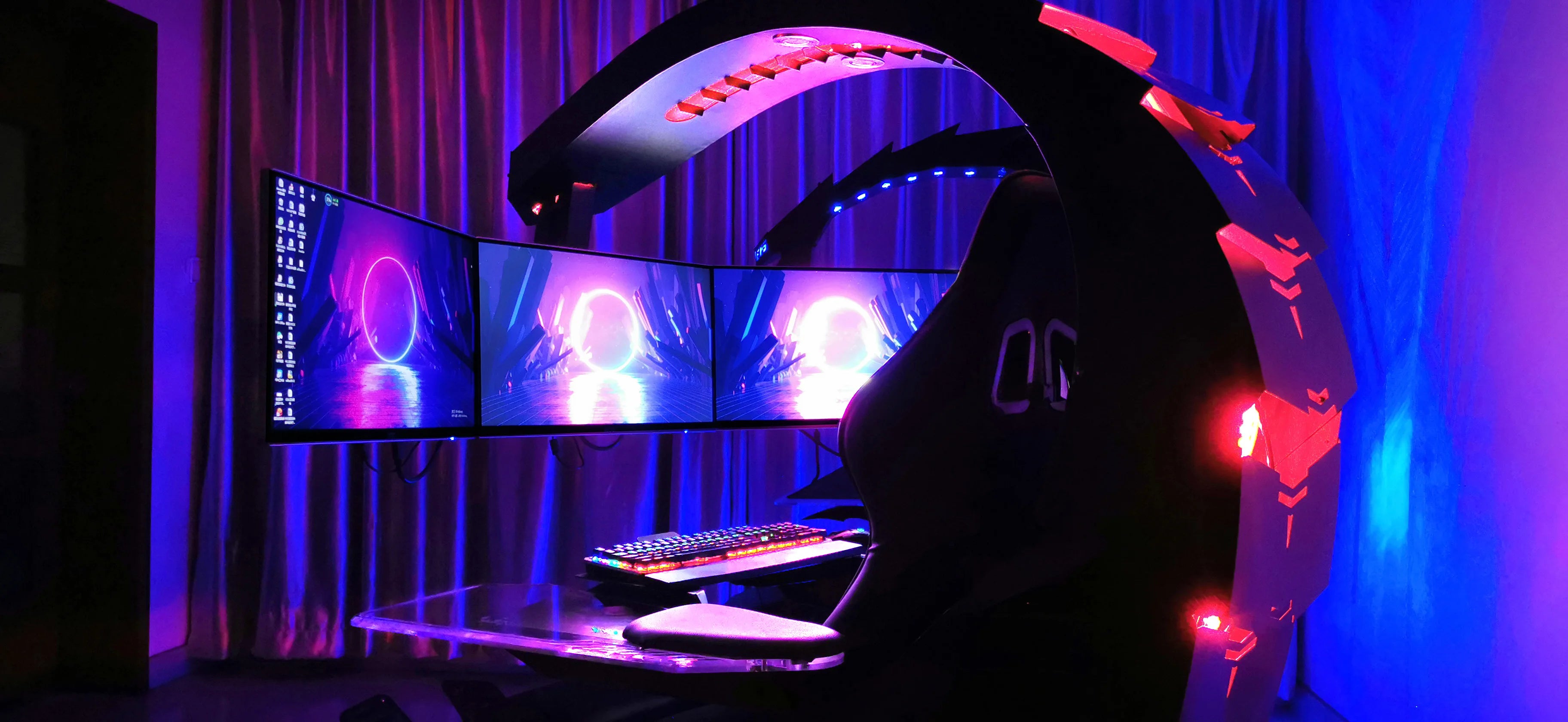 Unicorn Cluvens Brand Scorpio Hot Sell Ergonomic Silica Gamer Chair RGB LED High Back Swivel Racing Gaming Chair With Foot Rest