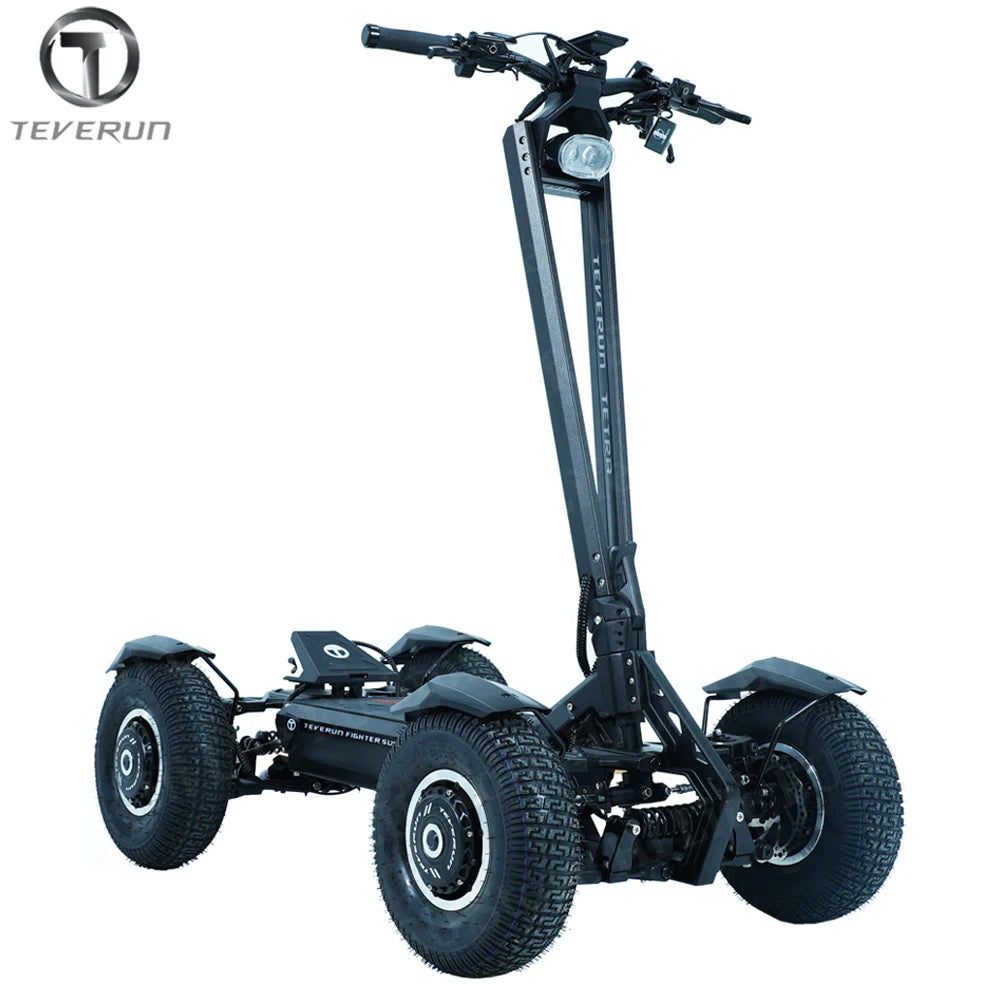 Original Teverun TETRA 4 Motor 60V 60A 4 Inch TFT Display 4*1500W Peak 12000W Top Speed 55km/h 13 Inch Tire Official E-Scooter