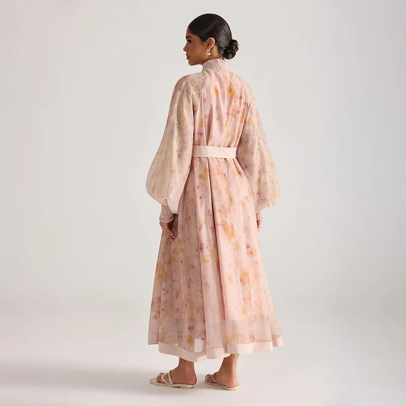 Women Casual Midi Shirt Dress Long Sleeve New Comings Fashion Design Cartoon Print Lady Streetwear Flower Vestidos Large Size