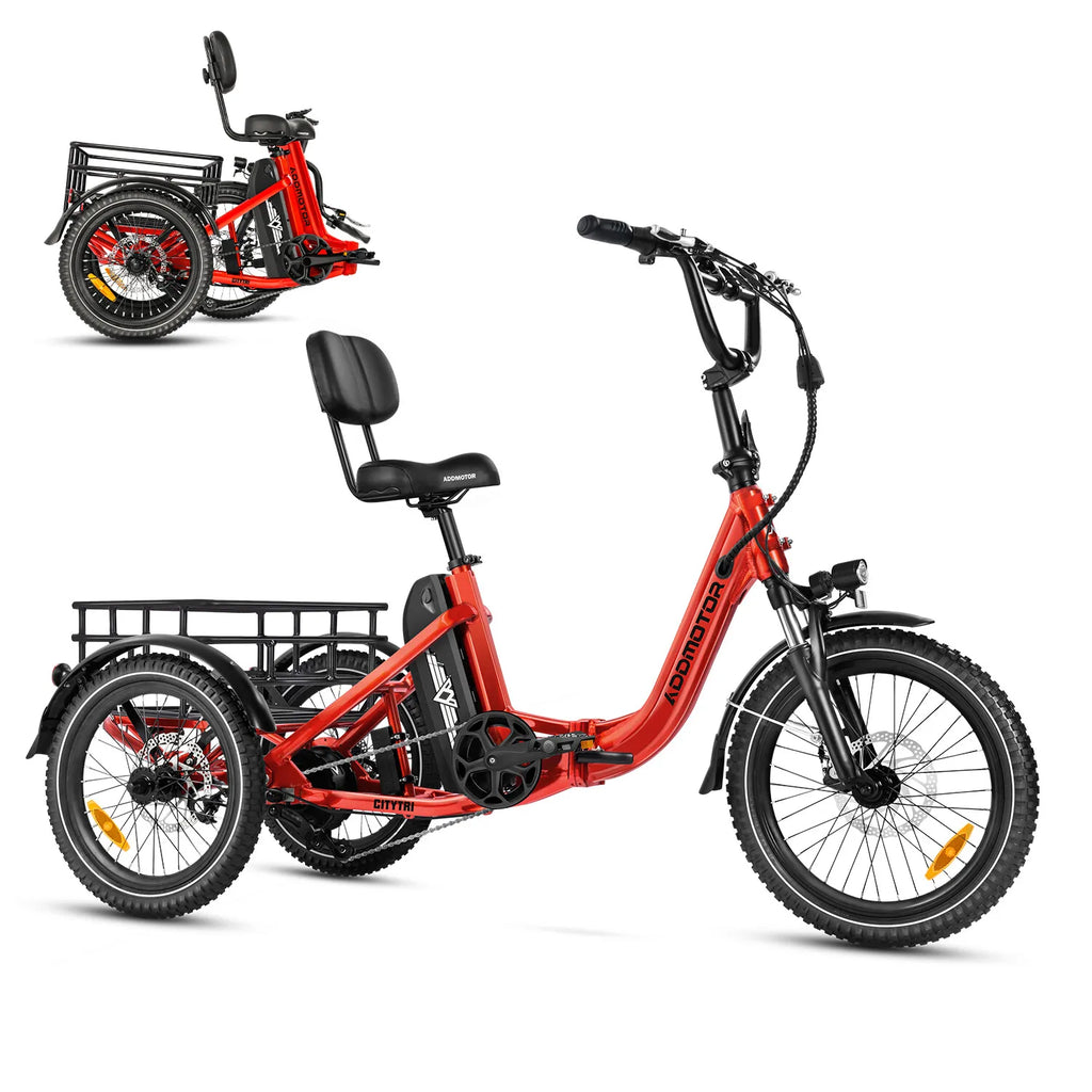 -310 Folding 3Wheel E-bike Electric Trike 750W 20Ah 90MI Adult