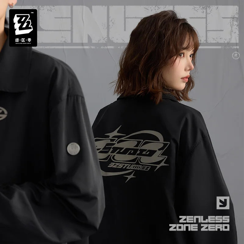 Official Zenless Zone Zero Unisex Reflective Jacket Anime Cosplay Costume ZZZ Studio 2025SS Thin Coach Jacket Birthday Gifts