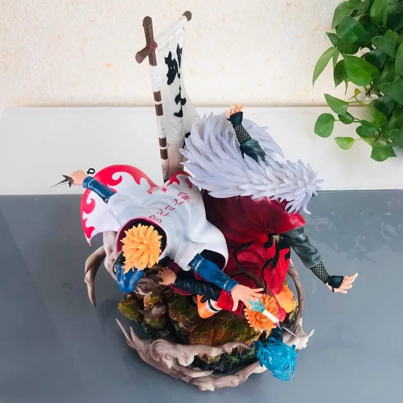 40cm Naruto Anime Figure Uzumaki Naruto Jiraiya Namikaze Minato statue Action Figure collect Pvc Model Doll Childrens Gift Toys