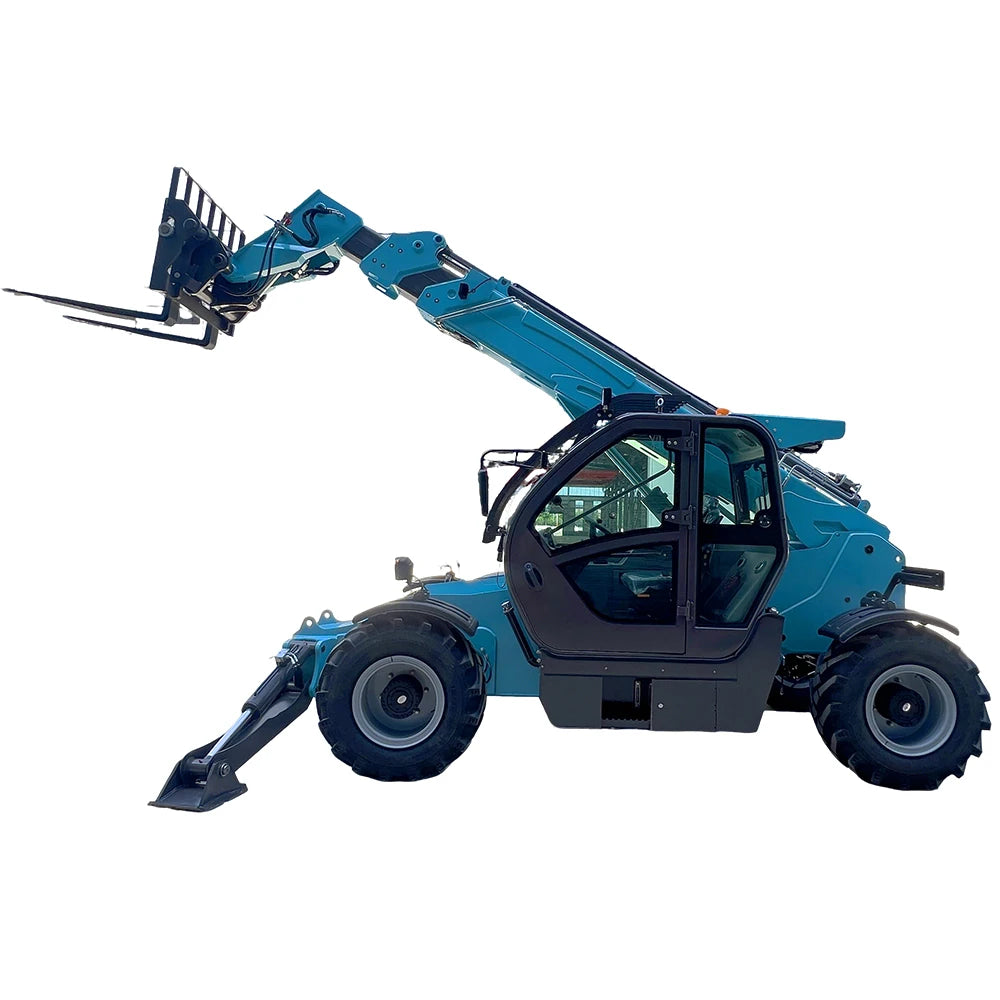 New Euro5 3.5 Ton Hydraulic Truck 4WD Diesel Telescopic Forklift Telehandler AC Cabin Rough Terrain Manipulador